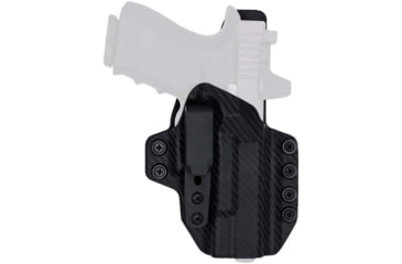 Image of Rounded Tuckable KYDEX Armaloy Hybrid Holster, Smith &amp; Wesson M&amp;P 9MM / 40SW Shield M2.0 4Inch, Right Hand, Carbon Fiber Black, SWN-MPSHIELD40-CF-RH-STPOLY