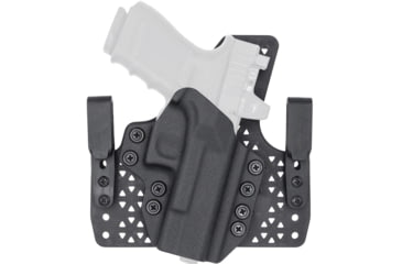 Image of Rounded Wide KYDEX Armaloy Hybrid Holster for Canik TP9SA, Left Hand, Black, CNK-TP9SA-BK-LH-WDPOLY