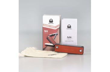 Image of ROXON Mini M4 Multi-Tool, 2.88in Closed, Brown Leather Handle, M4