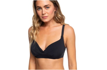 Image of Roxy Beach Classics Bikini Top - Womens, True Black, Large, ERJX303961-KVJ0-L