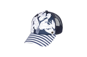 Image of Roxy Beautiful Morning Trucker Hat - Womens, Mood Indigo Flying F, One Size, ERJHA03678-BSP7-