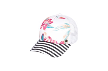 Image of Roxy Beautiful Morning Trucker Hat - Womens, Snow White Tropic Call, One Size, ERJHA03678-WBK7-