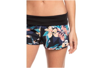 Image of Roxy EndleShort Sleeve Summer Boardshorts - Women's, Anthracite Tropicoco, Small, ERJBS03153-KVJ6-S