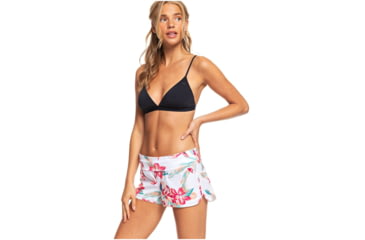 Image of Roxy EndleShort Sleeve Summer Boardshorts - Women's, Bright White Tropic, Small, ERJBS03153-WBB7-S