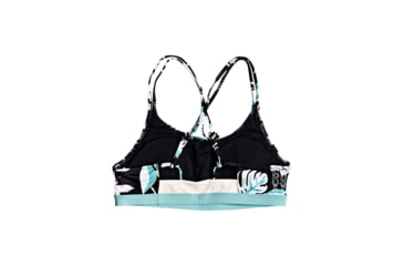 Image of Roxy Fitness Sports Bra Bikini Top - Women's, True Black Story Of, Medium, ERJX304123-XKKW-M