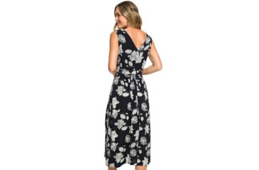 Image of Roxy In The Mood For Dance Wrap-Front Midi Dress - Womens, Anthracite Flower Of Love, Small, ERJWD03336-KVJ8-S