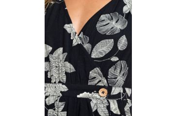 Image of Roxy In The Mood For Dance Wrap-Front Midi Dress - Womens, Anthracite Flower Of Love, Small, ERJWD03336-KVJ8-S