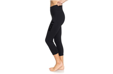 Image of Roxy Lonely Baby Capri Sports Leggings - Womens, Anthracite, Large, ERJWP03028-KVJ0-L