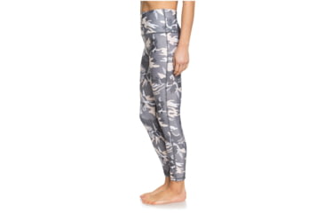 Image of Roxy Night Fall High Waist Fitness Leggings - Womens, Charcoal Heather Darwin, Large, ERJNP03299-SZCH-L