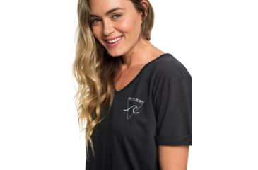 Image of Roxy Pacific Groove Short Sleeve T-Shirt Dress - Womens, Anthracite, Small, ERJKD03256-KVJ0-S