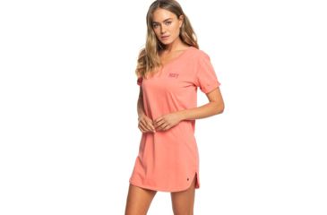 Image of Roxy Pacific Groove Short Sleeve T-Shirt Dress - Womens, Lantana, Small, ERJKD03256-MJM0-S
