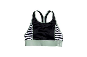 Image of Roxy Fitness Pt Crop Top Bra - Women's, True Black Beetle Stripes, Medium, ERJX303976-KVJ5-M