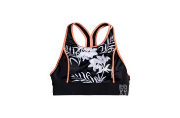 Image of Roxy Fitness Pt Crop Top Bra - Women's, True Black S Full Bicolys, Medium, ERJX303976-KVJ2-M