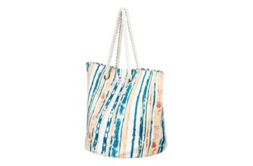 Image of Roxy Sunseeker 30L Straw Beach Bag - Womens, Bright White River, One Size, ERJBT03137-WBB4-1sz