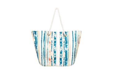 Image of Roxy Sunseeker 30L Straw Beach Bag - Womens, Bright White River, One Size, ERJBT03137-WBB4-1sz