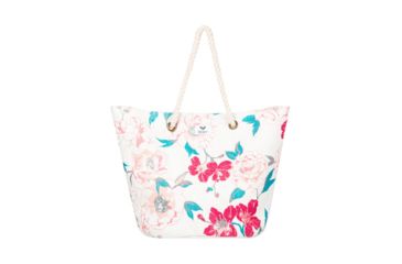 Image of Roxy Sunseeker 30L Straw Beach Bag - Womens, Ivory Cream New Flowers, One Size, ERJBT03137-TFM6-1sz