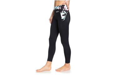 Image of Roxy Take Me To The Beach 7/8 Fitness Leggings - Women's, True Black Story Of, Small, ERJNP03282-XKKW-S