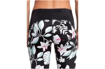 Image of Roxy Take Me To The Beach Capri Sports Leggings - Womens, True Black Story Of, Small, ERJWP03029-XKKW-S