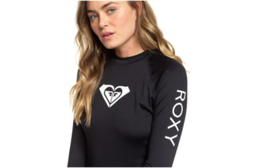 Image of Roxy Wholehearted Long Sleeve Rashguard - Womens, Anthracite, Small, ERJWR03408-KVJ0-S