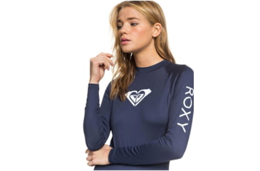 Image of Roxy Wholehearted Long Sleeve Rashguard - Womens, Mood Indigo, Medium, ERJWR03408-BSP0-M
