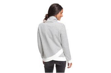 Image of Roxy Worlds Away Stripe Sweater - Womens, Anthracite Marina Stripes, Small, ERJFT04071-KVJ3-S