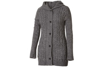 Image of Royal Robbins Ahwahnee Hooded Cardigan - Women's-Charcoal-Small