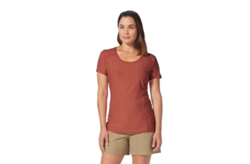 Image of Royal Robbins Amp Lite S/S Tee - Womens, Baked Clay Htr, Large, Y311029-911-L