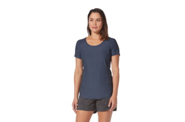 Image of Royal Robbins Amp Lite S/S Tee - Womens, Navy Htr, Large, Y311029-760-L