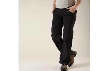 Image of Royal Robbins Backcountry Zip 'N Go Pant - Women's-Jet Black-Regular Inseam-4