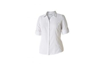 Image of Royal Robbins Bug Barrier Expedition Travel Womens Long Sleeve Shirt, White, L, 32142-WHITE-L