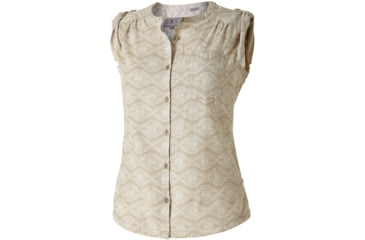 Image of Royal Robbins Cool Mesh Batik Camp Shirt - Women's -Lt Khaki-Small