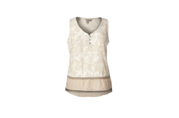 Image of Royal Robbins Cool Mesh Eco-Women's Tank Top Print, Creme Print, 10 60186-CREME PT-10