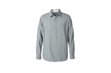 Image of Royal Robbins Cool Mesh Plaid Men's Long Sleeve Shirt, Sky Grey, L 72214-SKY GREY-L
