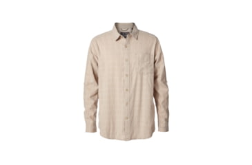 Image of Royal Robbins Cool Mesh Plaid Men's Long Sleeve Shirt, Soapstone, L 72214-SOAPSTONE-L