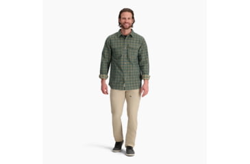 Image of Royal Robbins Covert Cord Organic Cotton Long Sleeve - Mens, Arctic Sea Pioneer Pld, Extra Large, Y722019321XL