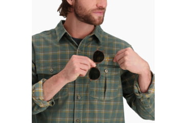 Image of Royal Robbins Covert Cord Organic Cotton Long Sleeve - Mens, Arctic Sea Pioneer Pld, Extra Large, Y722019321XL