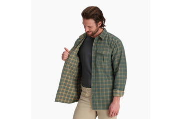 Image of Royal Robbins Covert Cord Organic Cotton Long Sleeve - Mens, Arctic Sea Pioneer Pld, Extra Large, Y722019321XL
