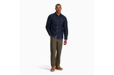 Image of Royal Robbins Covert Cord Organic Cotton Long Sleeve - Mens, Deep Blue Pioneer Pld, 2XL, Y722019406XXL