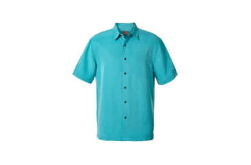 Image of Royal Robbins Desert Pucker Dry Men's Short Sleeve Shirt, Viridian Green, L 71200-VIRIDIAN GREEN-L