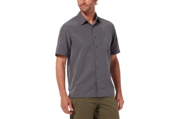 Image of Royal Robbins Desert Pucker Dry Mens Short Sleeve Shirt, Asphalt, 3XL, Y71200-ASPHALT-3XL