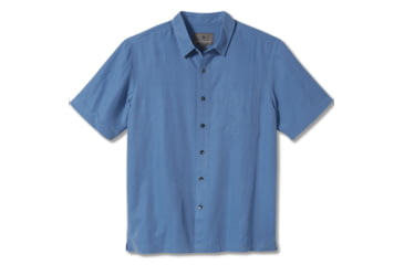 Image of Royal Robbins Desert Pucker Dry Mens Short Sleeve Shirt, Parisian Blue, L, Y71200-Parisian Blue-L