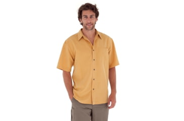 Image of Royal Robbins Desert Puckerware Short Sleeve - Men's-Mango-Small