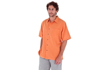 Image of Royal Robbins Desert Puckerware Short Sleeve - Men's-Tangelo-Small