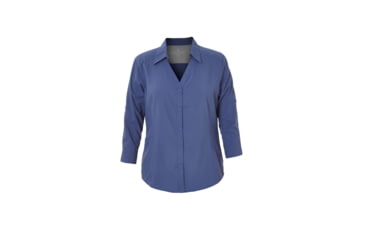 Image of Royal Robbins Expedition Chill Stretch Women's 3/4 Sleeve Shirt, Blue Indigo, 3XL 32134-BLUE INDIGO-3XL