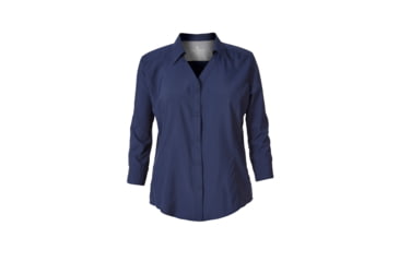 Image of Royal Robbins Expedition Chill Stretch Women's 3/4 Sleeve Shirt, Deep Blue, XL 32134-DEEP BLUE-XL