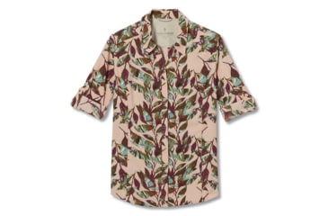 Image of Royal Robbins Expedition II Print 3/4 Sleeve Shirt - Womens, Evening Sand Ex Check, S, Y322024-Evening Sand Ex -S