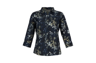 Image of Royal Robbins Expedition II Print 3/4 Sleeve Shirt - Womens, Navy Zephyr Print, 3XL, Y322024-Navy Zephyr -3XL