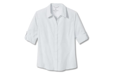 Image of Royal Robbins Expedition II Print 3/4 Sleeve Shirt - Womens, White Ex Check, M, Y322024-White Ex Check-M