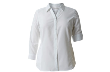 Image of Expedition Stretch 3/4 Sleeve Shirt - Womens-White-Large