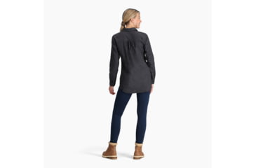 Image of Royal Robbins Hemp Chambray Long Sleeve - Womens, Asphalt, Medium, Y621014568M